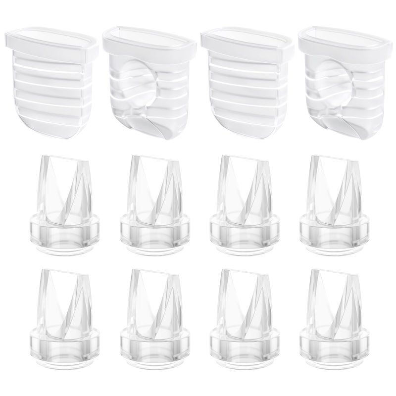 TOVVILD 12PCS Duckbill Valves Silicone Diaphragm for Nuliie Breast Pump, Compatible with Lansinoh Discreet Duo/Motif Aura Glow Replacement Pump Parts S32 Accessories - Image 1