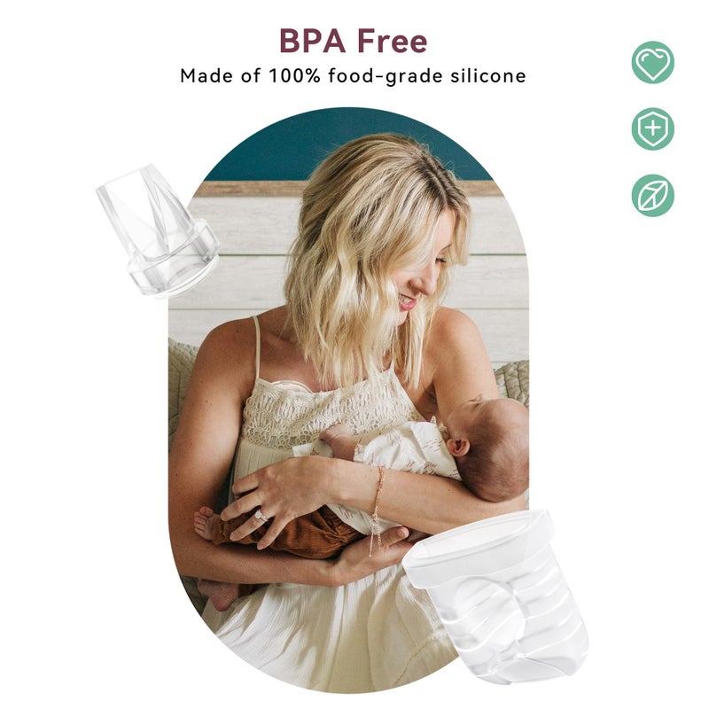 TOVVILD 12PCS Duckbill Valves Silicone Diaphragm for Nuliie Breast Pump, Compatible with Lansinoh Discreet Duo/Motif Aura Glow Replacement Pump Parts S32 Accessories - Image 3