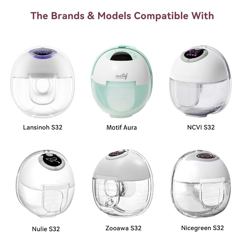 TOVVILD 12PCS Duckbill Valves Silicone Diaphragm for Nuliie Breast Pump, Compatible with Lansinoh Discreet Duo/Motif Aura Glow Replacement Pump Parts S32 Accessories - Image 2