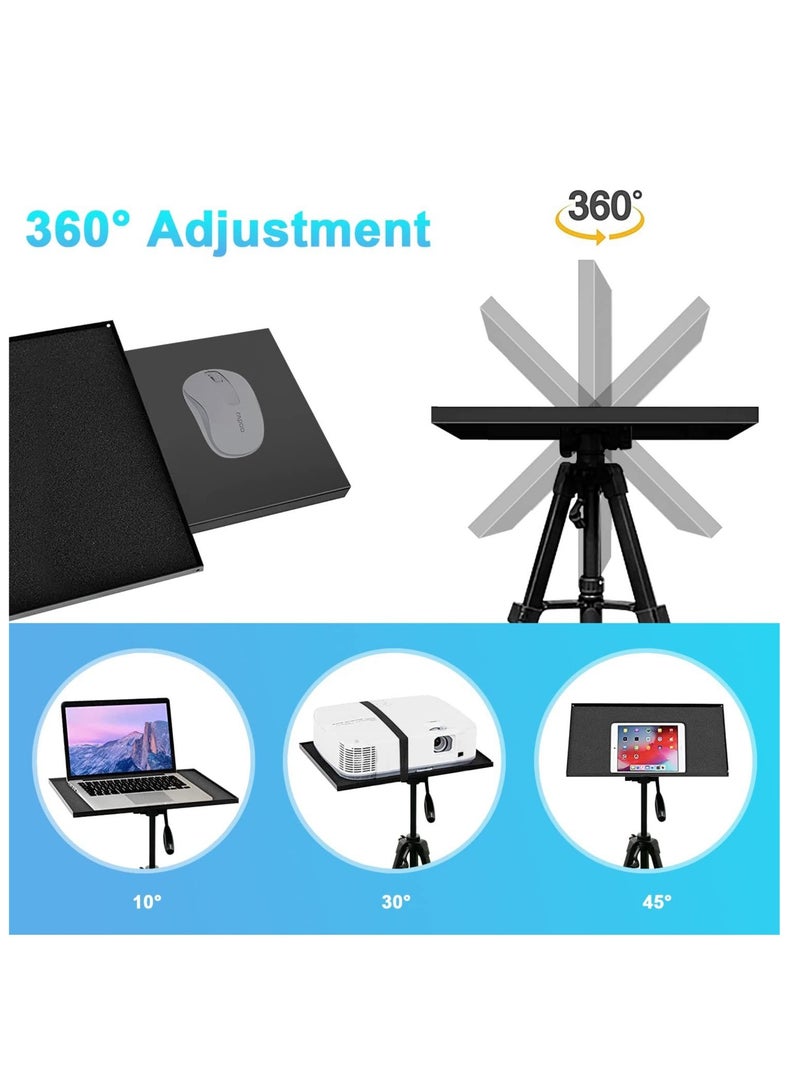 ELTRAZONE Projector Tripod Stand Universal Laptop Floor Holder Height Adjustable 53-110cm Foldable Projector Telescopic Support with 360 Rotating Enlarged Tray for Office Home Stage Studio Outdoor  - Image 4
