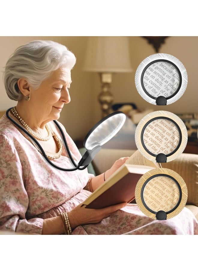 general Hands Free Magnifying Glass with Light for Close Work, 5.5 Inch 5X Lighted Magnifying Glass, Neck Wear Magnifier for Reading Books, Sewing, Cross Stitch, Low Vision Seniors with Aging Eyes - Image 1