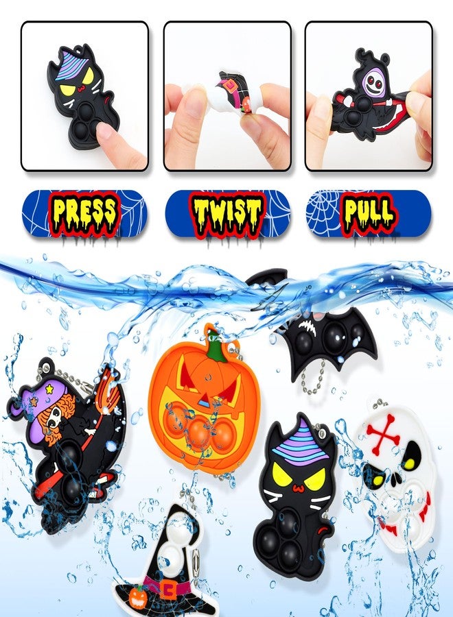 BicMan 48pack Halloween Mini Pop Keychain Toy Party Favor, Fidget Toys Pack Relieves Stress Anxiety Bauble, Classroom Rewards, Goodie Bag Stuffers - Image 4