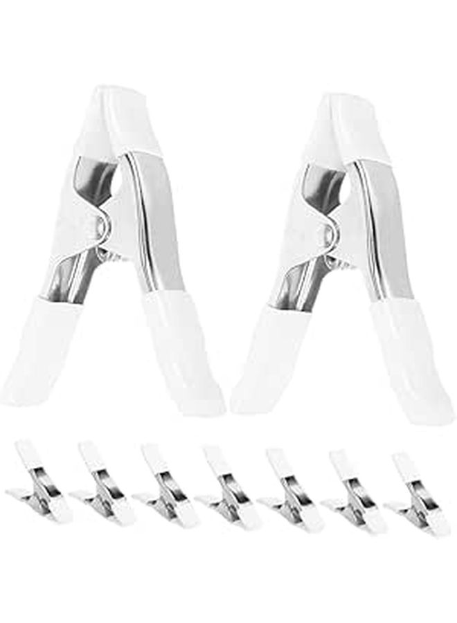 8 Pcs Heavy Duty Backdrop Clips Plastic Spring Clamp for Arch Stand Tarp - Image 1
