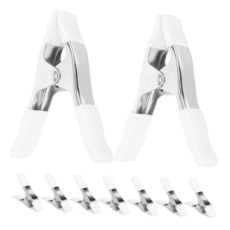 8 Pcs Heavy Duty Backdrop Clips Plastic Spring Clamp for Arch Stand Tarp - Image 2