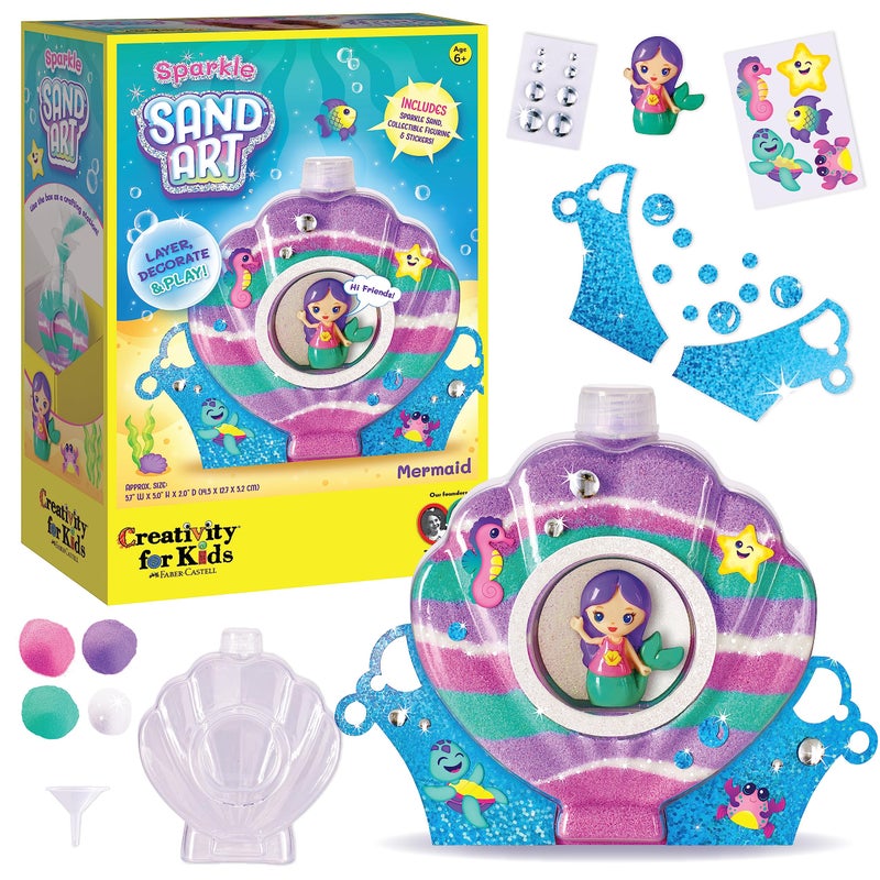 Creativity for Kids Sand Art Kit Mermaid Mermaid Gifts for Girls Sand Art Kits DIY Craft Kits for Kids Ages 6 - Image 2