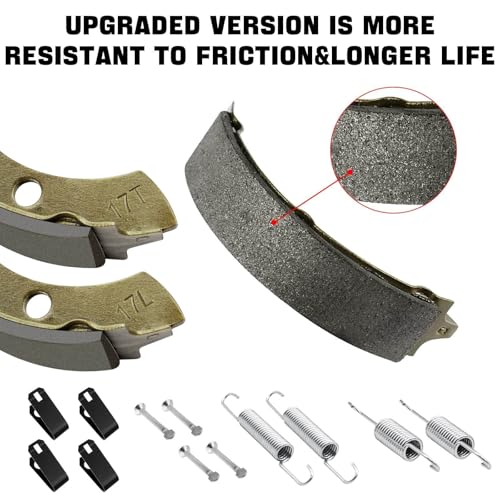 LEAPGOMAX Club Car Brake Shoes and Spring Kit for DS G&E 1995-up (Automatic Adjust)& Precedent 1018232-01 Golf Cart Replacement Brake Shoe Pads (2 Short & 2 Long) - Image 5