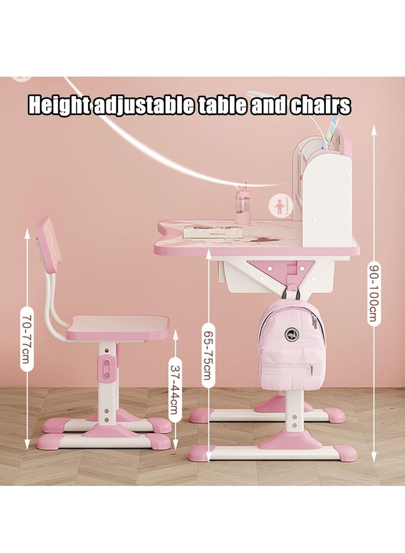 DubaiGallery Children's study table, girls study table, adjustable chair, home primary school students work table, chair coats, new  - Image 3