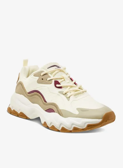 Dash Women Panelled Sports Shoes with Lace-Up Closure