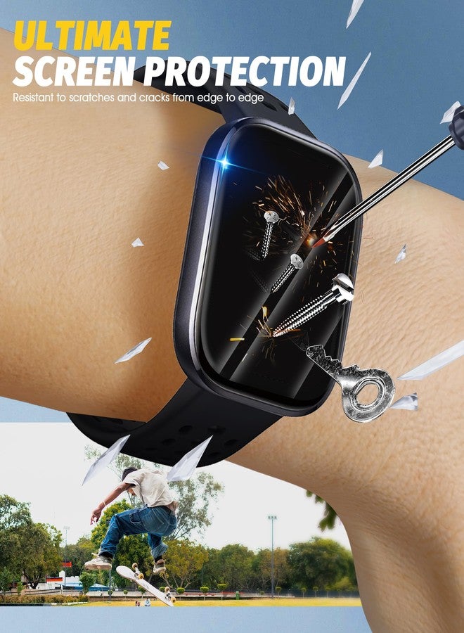 Orzero حماية شاشة ساعة أورزيرو (3 عبوات) متوافقة مع أمازفيت بيب 6، PMMA و PET (ليس زجاج مقسى) رقيقة للغاية HD تغطية كاملة حواف منحنية 3D مضادة للخدش - Image 4