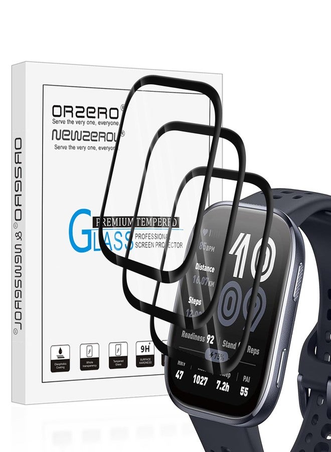 Orzero حماية شاشة ساعة أورزيرو (3 عبوات) متوافقة مع أمازفيت بيب 6، PMMA و PET (ليس زجاج مقسى) رقيقة للغاية HD تغطية كاملة حواف منحنية 3D مضادة للخدش - Image 1