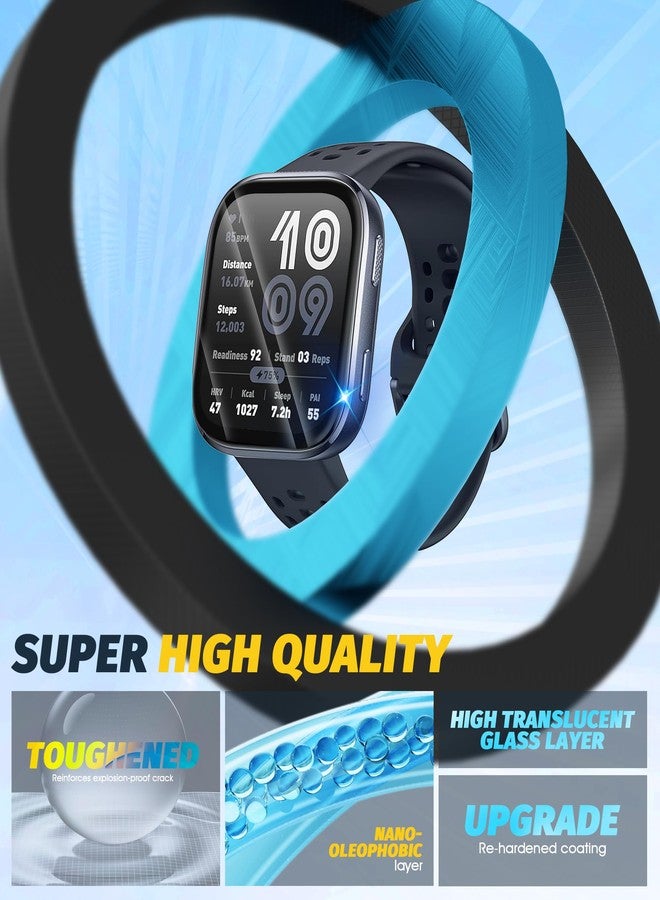 Orzero حماية شاشة ساعة أورزيرو (3 عبوات) متوافقة مع أمازفيت بيب 6، PMMA و PET (ليس زجاج مقسى) رقيقة للغاية HD تغطية كاملة حواف منحنية 3D مضادة للخدش - Image 3