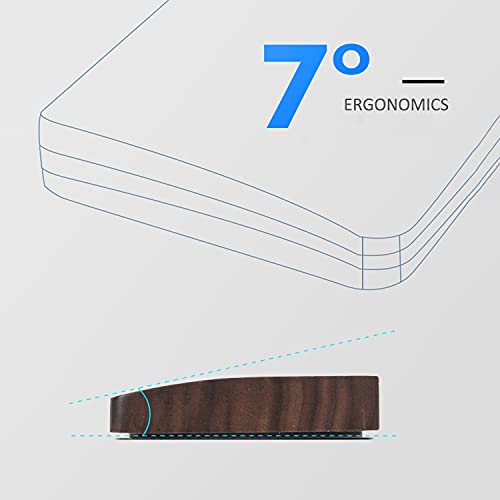 MageGee Keyboard Wooden Wrist Rest, Black Walnut Solid Wood Non-Slip Ergonomic Palm Rest for Compact 60% Keyboard, Durable and Easy to Clean - Image 3