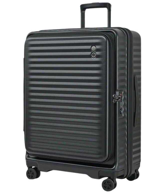 Echolac Celestra FA 64 Cm Hardside 4-Double Wheeled Check-In Luggage Trolley - Black - Image 2