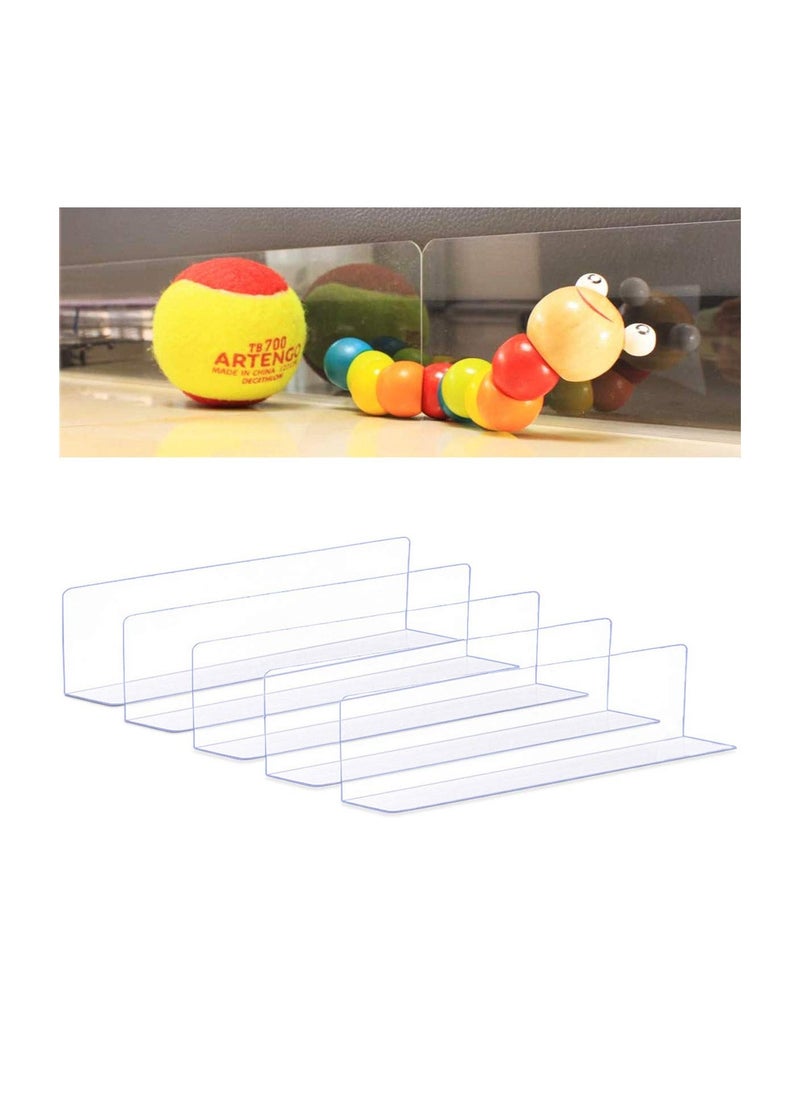 5-Pack Clear Furniture Blockers, Adjustable Pet Baffle Boards with Strong Adhesive, Prevents Items from Sliding Under Sofas, Beds, and Other Furniture. Ideal for Keeping Spaces Tidy. - Image 1