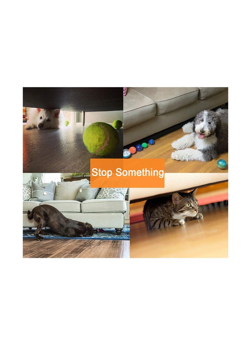 5-Pack Clear Furniture Blockers, Adjustable Pet Baffle Boards with Strong Adhesive, Prevents Items from Sliding Under Sofas, Beds, and Other Furniture. Ideal for Keeping Spaces Tidy. - Image 3