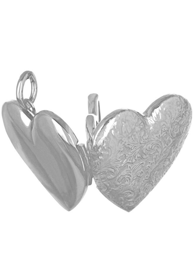 Lifetime Jewelry Antique Heart Locket Necklace That Holds Pictures 24K Gold Plated (Big White Gold Locket No Chain)  - Image 4