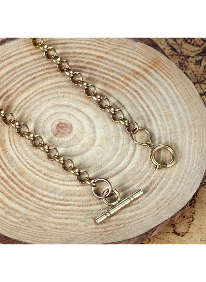 TREEWETO Pocket Watch Vest Chain 14.7 inch (37.5 cm) Gold - Image 4