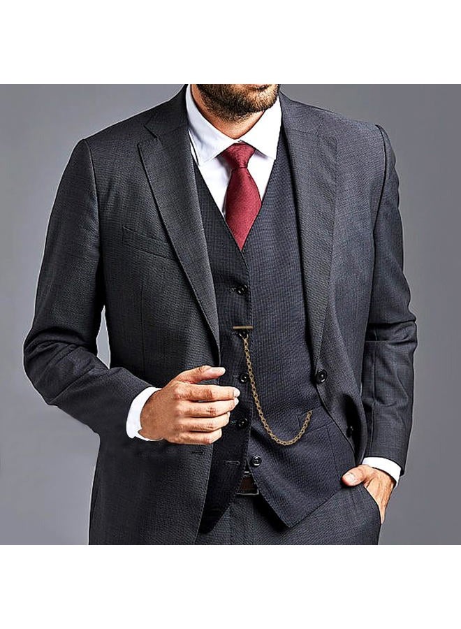 TREEWETO Pocket Watch Vest Chain 14.7 inch (37.5 cm) Gold - Image 5