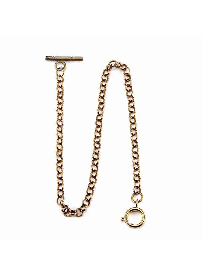 TREEWETO Pocket Watch Vest Chain 14.7 inch (37.5 cm) Gold - Image 1