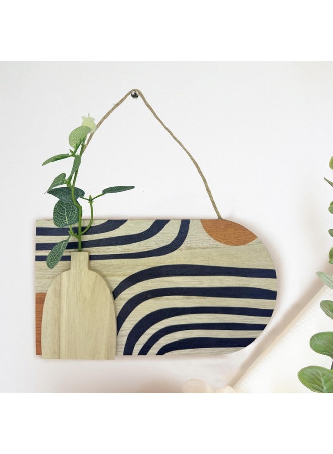 Art Street Modern Magic Boho Art Wall hanging MDF With Artificial Plant for Home & Office Decor, Living Room Decoration -Size: 9x5.1 Inch - Image 1