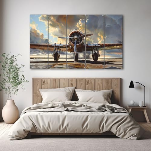 The Castle Decor Aviation art painting with frame Big Size 27x48 Wall art for living room,Bedroom,Drawing room,Hotels-Wooden Framed-304 - Image 3