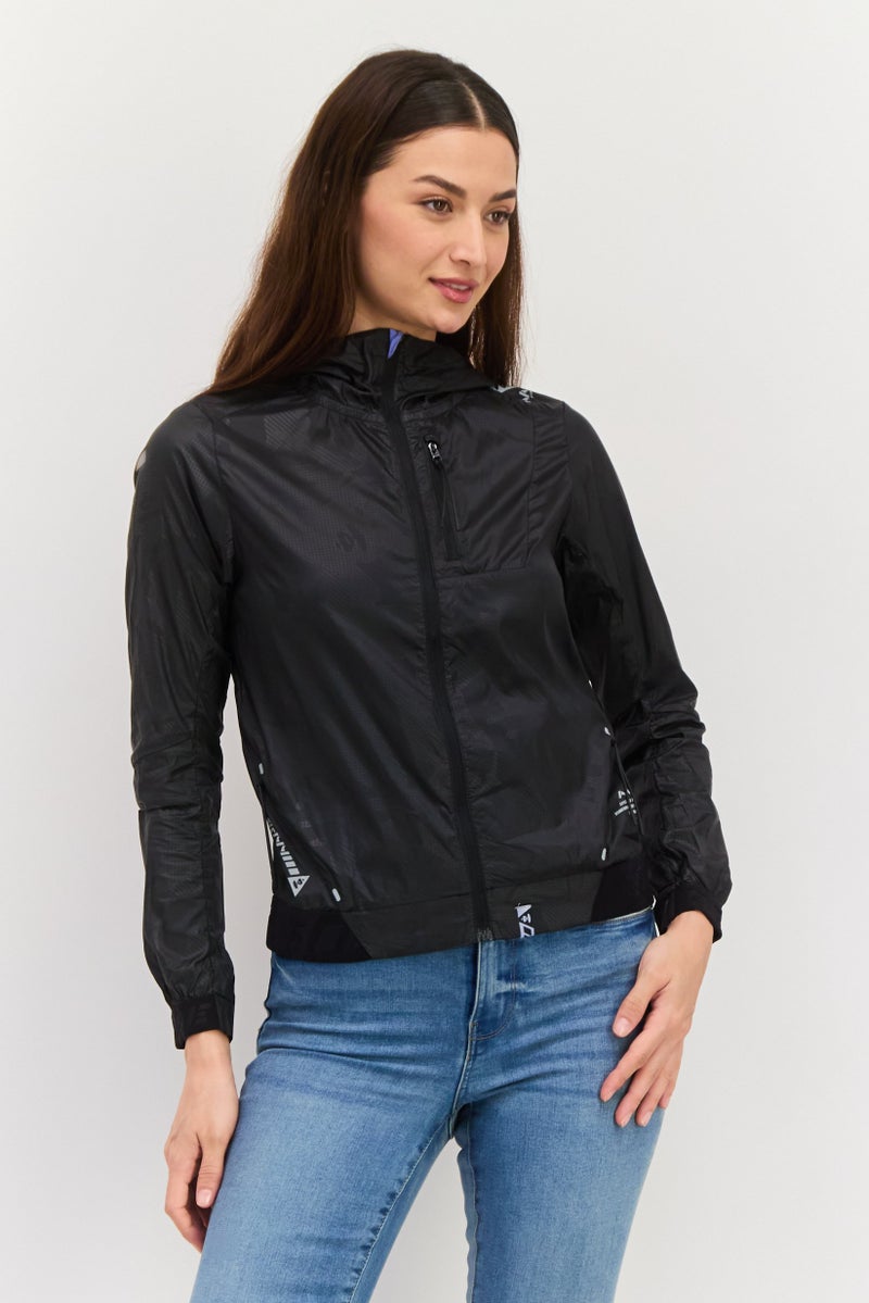 Aape By A Bathing Ape Women Graphic Windbreaker Jacket, Black - Image 1