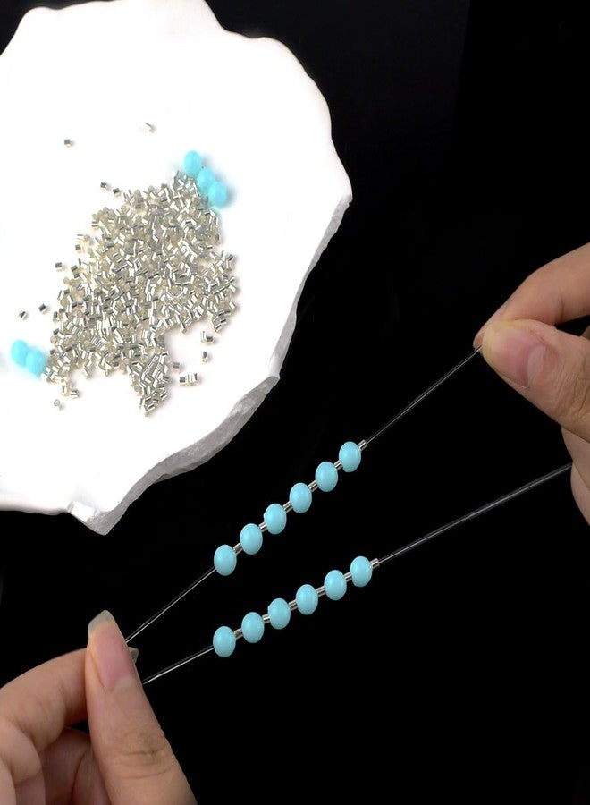 TKYPZY 500 Pieces Tube Crimp Beads for Jewelry Making (Silver) - Image 5