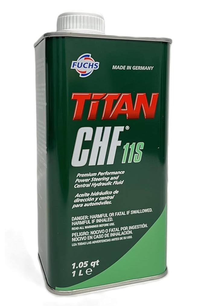 FUCHS Fuchs TITAN CHF 11S High Performance Hydraulic Fluid for Power Steering – Approved by leading manufacturers and suitable for a wide range of vehicles  - Image 1