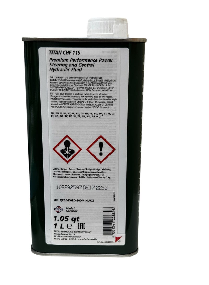 FUCHS Fuchs TITAN CHF 11S High Performance Hydraulic Fluid for Power Steering – Approved by leading manufacturers and suitable for a wide range of vehicles  - Image 2