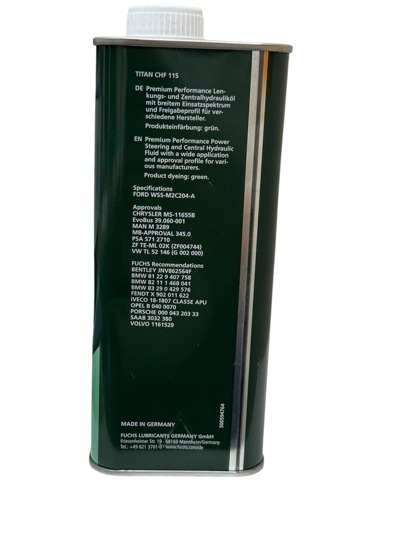 FUCHS Fuchs TITAN CHF 11S High Performance Hydraulic Fluid for Power Steering – Approved by leading manufacturers and suitable for a wide range of vehicles  - Image 4