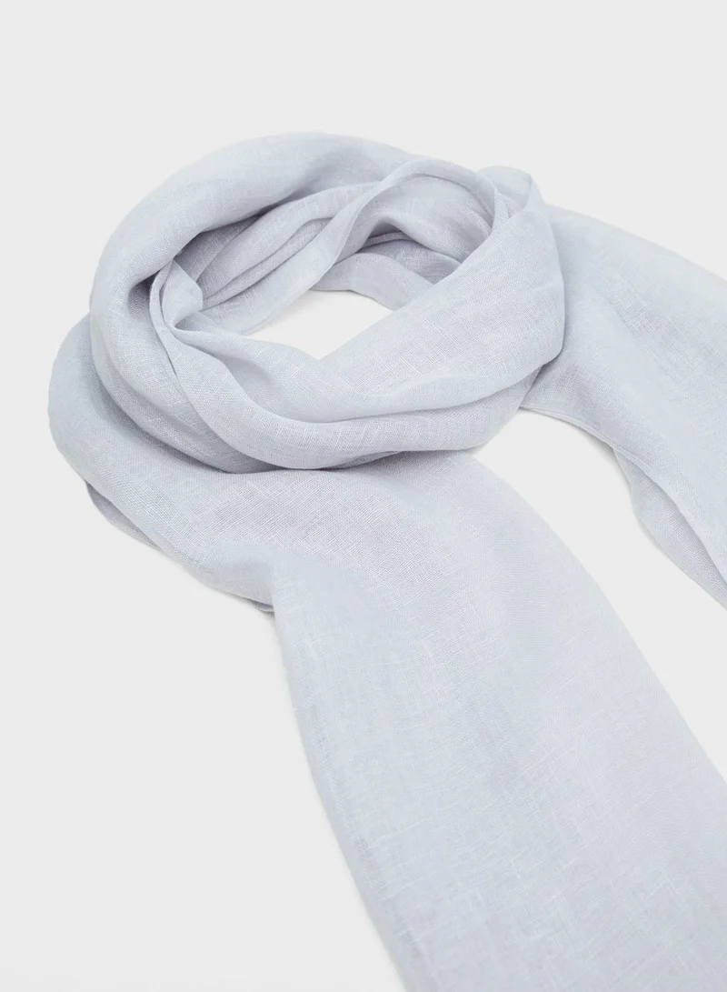MANGO Fringe Detail Scarf