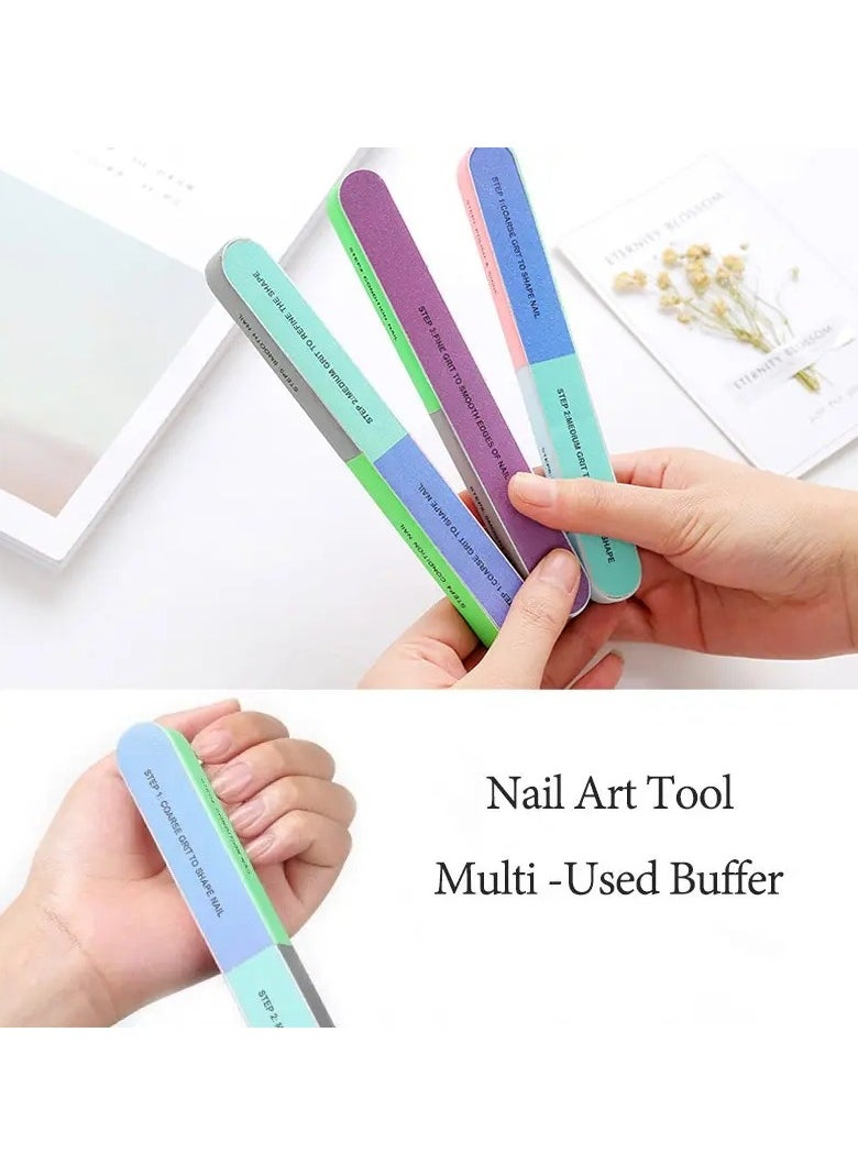 ORiTi 3 Pcs Professional Nail Files Multi Sided Polishing For Nail Art Supplies Salon Pedicure Manicure Tool  - Image 4