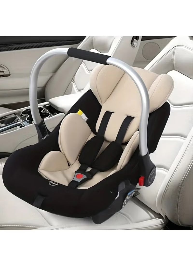 Arabest Newborns Car Seat Cushion Insert | Newborns Car Seat Insert Pad | Carseat Head & Body Support | Head Neck Seat Insert Pad, Extra Soft Car Seat Insert Cushion Pad, Beige  - Image 3