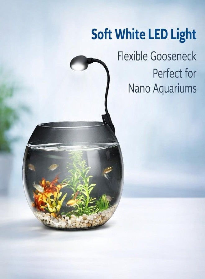 rizopets N6+ Multicolor Aquarium LED Light 6 W | WRGB Spectrum | 3 Lighting Modes | 360° Flexible Arm | Clip-On Lamp for Nano Fish Tanks & Bowls - Image 2