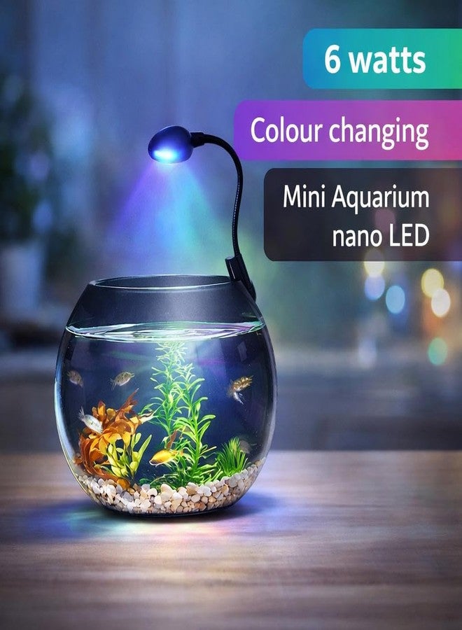rizopets N6+ Multicolor Aquarium LED Light 6 W | WRGB Spectrum | 3 Lighting Modes | 360° Flexible Arm | Clip-On Lamp for Nano Fish Tanks & Bowls - Image 3