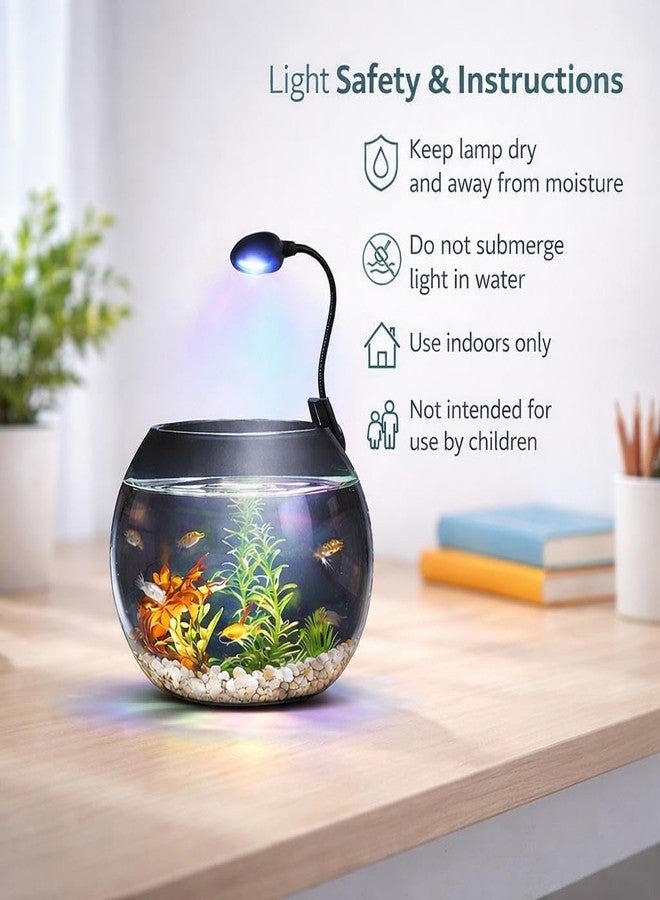rizopets N6+ Multicolor Aquarium LED Light 6 W | WRGB Spectrum | 3 Lighting Modes | 360° Flexible Arm | Clip-On Lamp for Nano Fish Tanks & Bowls - Image 5