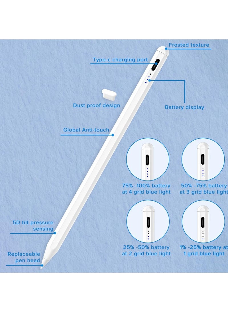 erorex Stylus Pens for Touch Screens,Magnetic Adsorption,Fast Charge,High Precision Stylus for iPad (2018-2022),iPad (10/9/8/7/6th), iPad Pro (11/12.9in), iPad Mini (6/5th), iPad Air(5/4/3rd Gen)  - Image 3