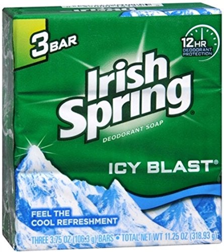 Irish Spring Deodorant Bar Soap, Icy Blast, 3.75 oz bars, 3 ea (Pack of 2) - Image 1