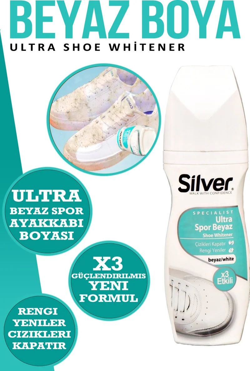 Dopar Shoe Care Set - Silver Fabric Leather Sports Shoe Dye + Silver Shoe Deodorant & Cleaning Foam
