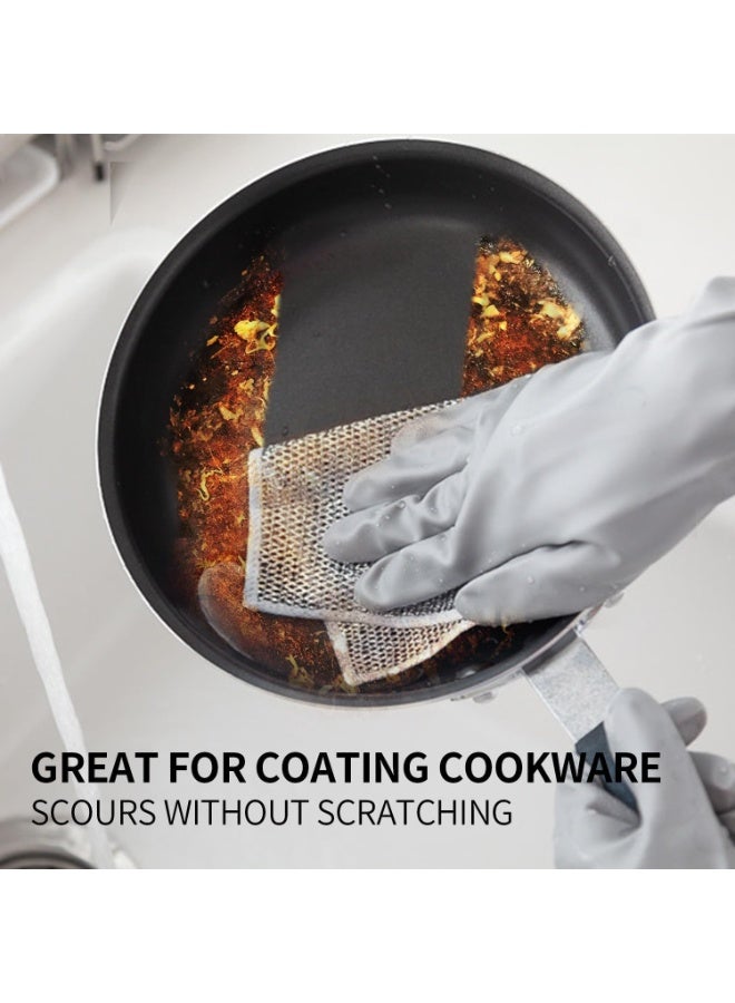 Dovva 30Pcs Wire Dishwashing Rags for Wet and Dry Non-Scratch Steel Wool Scrubber,Cleaning Pads Multi-use Kitchen Wipes, Easy Rinsing, Reusable,Wire Cleaning Cloth for Kitchen, Sinks, Pots, Pans - Image 2