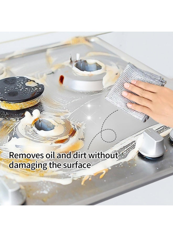 Dovva 30Pcs Wire Dishwashing Rags for Wet and Dry Non-Scratch Steel Wool Scrubber,Cleaning Pads Multi-use Kitchen Wipes, Easy Rinsing, Reusable,Wire Cleaning Cloth for Kitchen, Sinks, Pots, Pans - Image 4