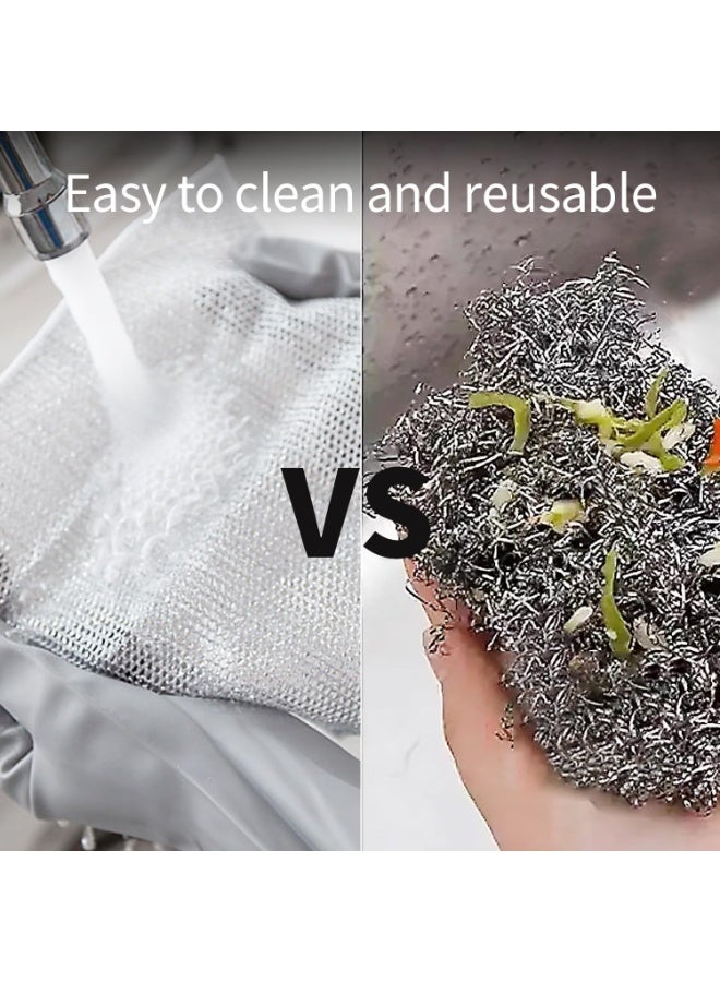 Dovva 30Pcs Wire Dishwashing Rags for Wet and Dry Non-Scratch Steel Wool Scrubber,Cleaning Pads Multi-use Kitchen Wipes, Easy Rinsing, Reusable,Wire Cleaning Cloth for Kitchen, Sinks, Pots, Pans - Image 5