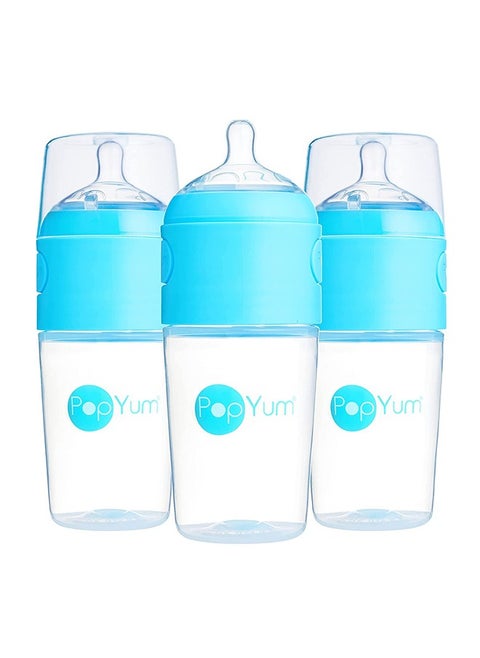 Pack Of 3 Anti-Colic Formula Making Mixing Dispenser Baby Feeding Bottles 260Ml With Medium Flow Nipples