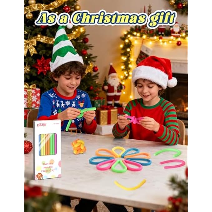 Diltik 10 Pack Sensory Toys for Kids Upgraded Extra-Thick Stretchy Sensory Strings for Autism, ADHD, Anxiety Durable Toys in Gift Box for Boys & Girls, Travel & Classroom Use Smooth - Image 4
