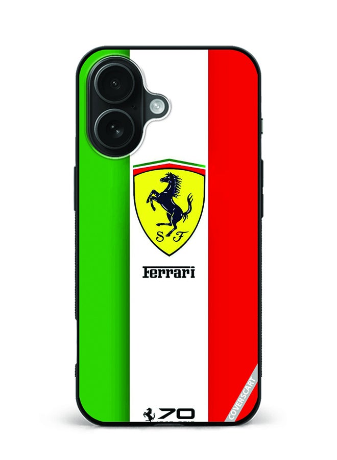 COVERSCART Protective Case Cover For Apple iPhone 16 Ferrari Design Multicolour