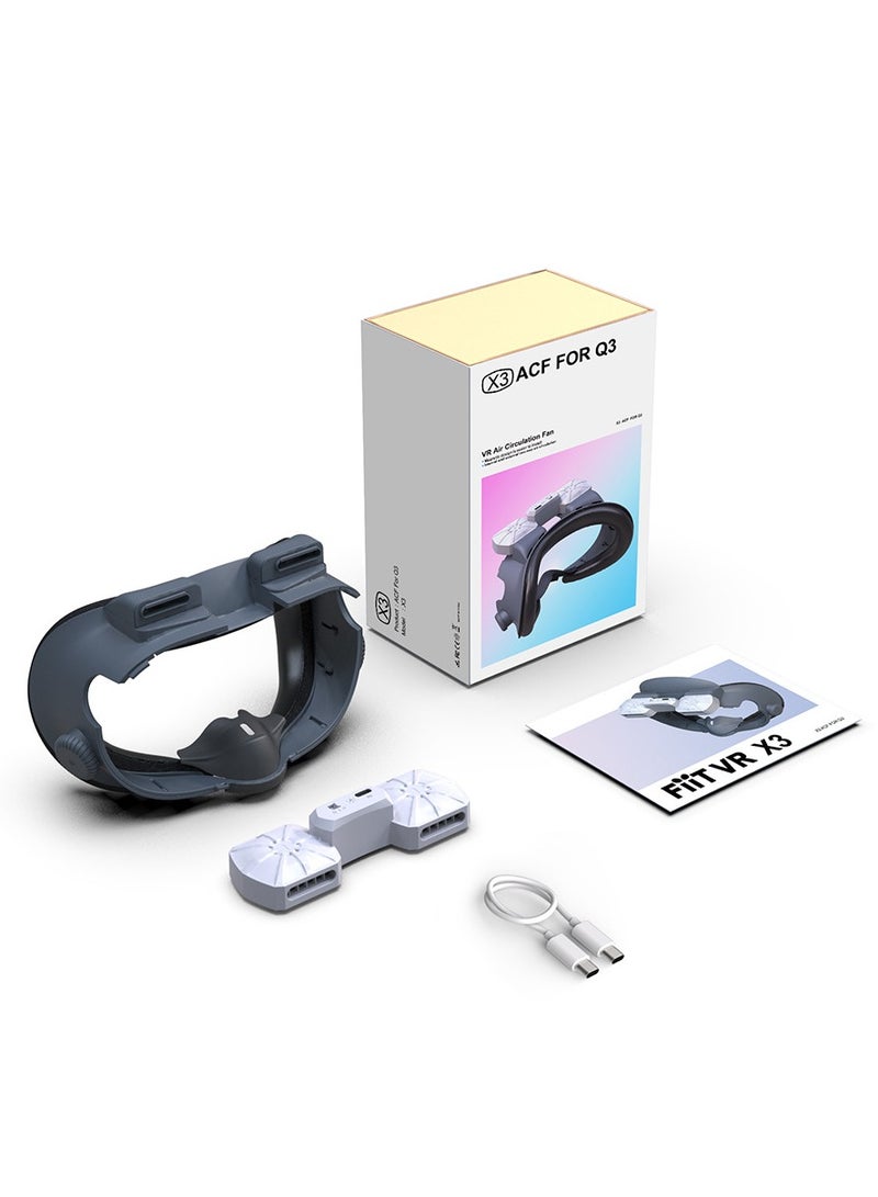 Meta Quest 3 Face Mask Replacement for Meta Quest3 Air Circulation Cooling Cycle Replacement Face Mask to relieve lens fogging and hot air for use with Meta Quest 3 accessories - Image 1