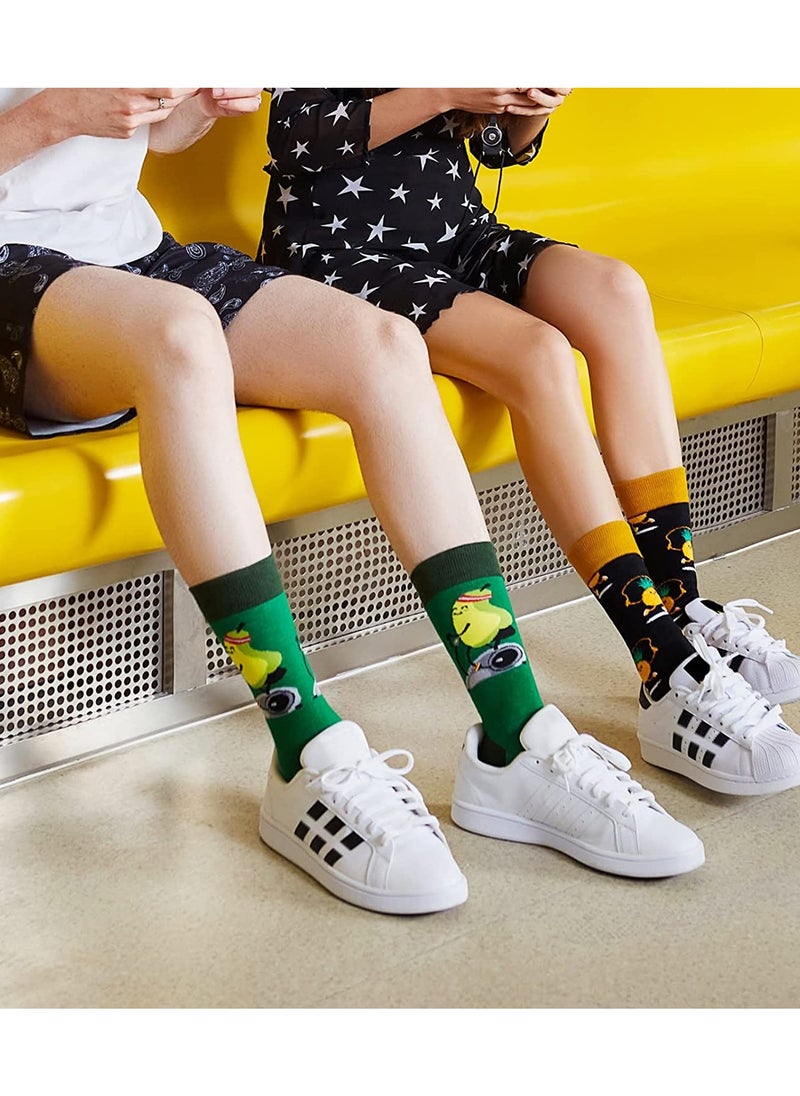 SYOSI - Men Fun Socks, Crazy Colorful Funny Socks, Novelty Funky Crew Socks - Image 1