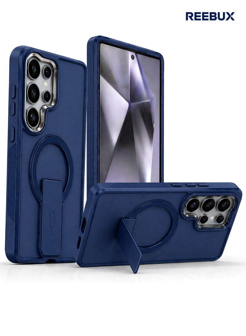 Samsung Galaxy S26 Ultra Magnetic Case with Stand, Shockproof Bumper, Translucent Matte Back, Strong MagSafe Compatibility, Drop Protection Cover