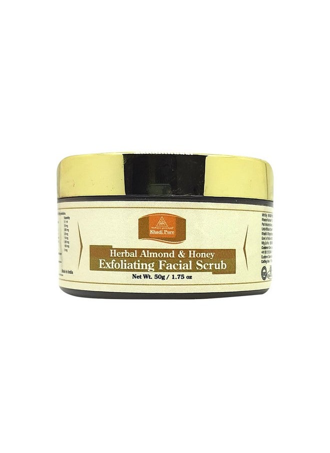 Khadi Pure Gramodyog - Herbal Almond And Honey Exfoliating Facial Scrub, 50G - Image 1