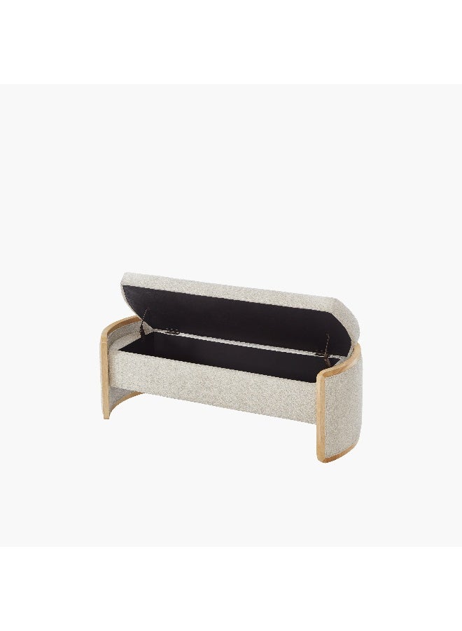 Home Box Island Fabric Bench with Storage - Image 3